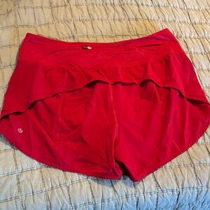 Lululemon Athletica Vibrant Red Athletic Shorts
